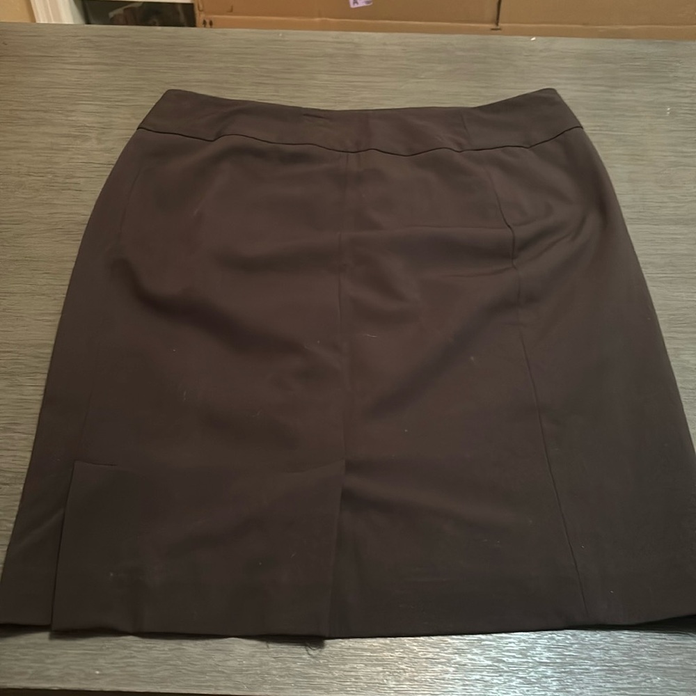 Brown pencil skirt